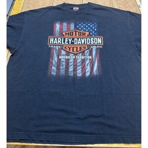 Vintage Harley Davidson T-Shirt‎ Sz 3XL Made In Usa Black Hills Rally Sturgis